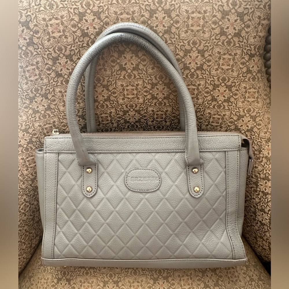 Terzetto Genuine Leather Grey Handbag